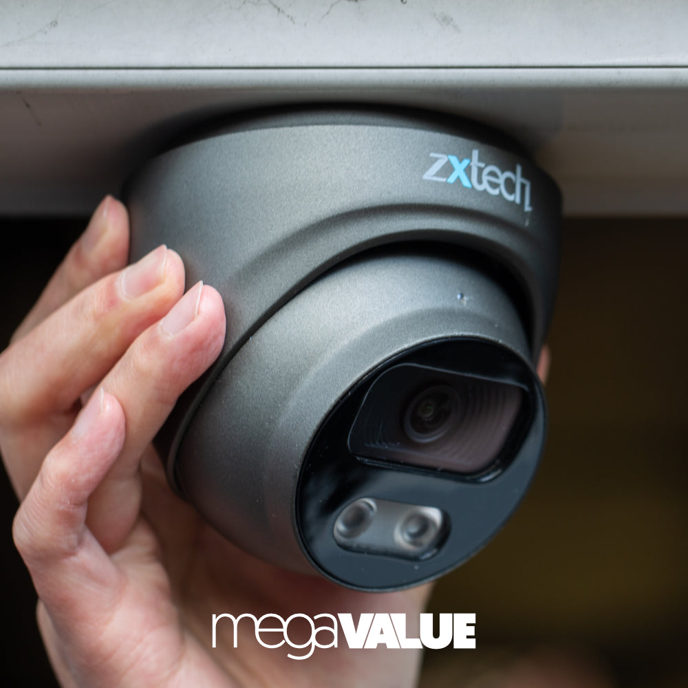 Zxtech 4K 8MP Dome PoE IP CCTV AI Camera | Face Recognition Built-in Microphone