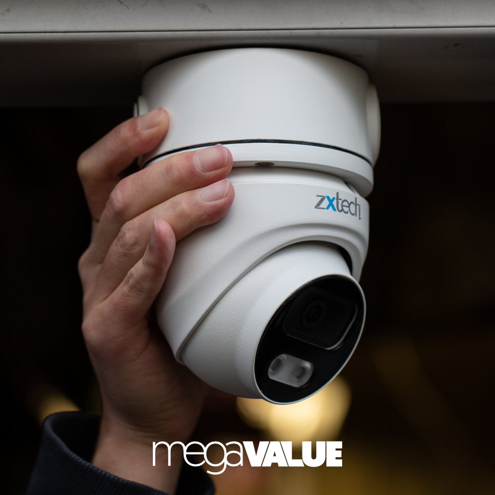 Zxtech 4K 8MP Dome PoE IP CCTV AI Camera | Face Recognition Built-in Microphone