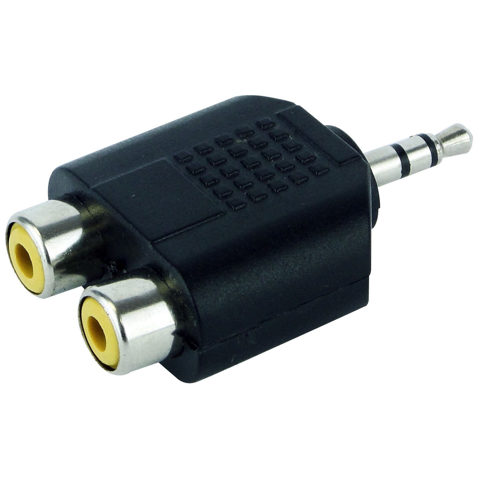 Zxtech 2 Pack of Mini Juck Plug to 2 Phono Socket Adaptor | MO4233N