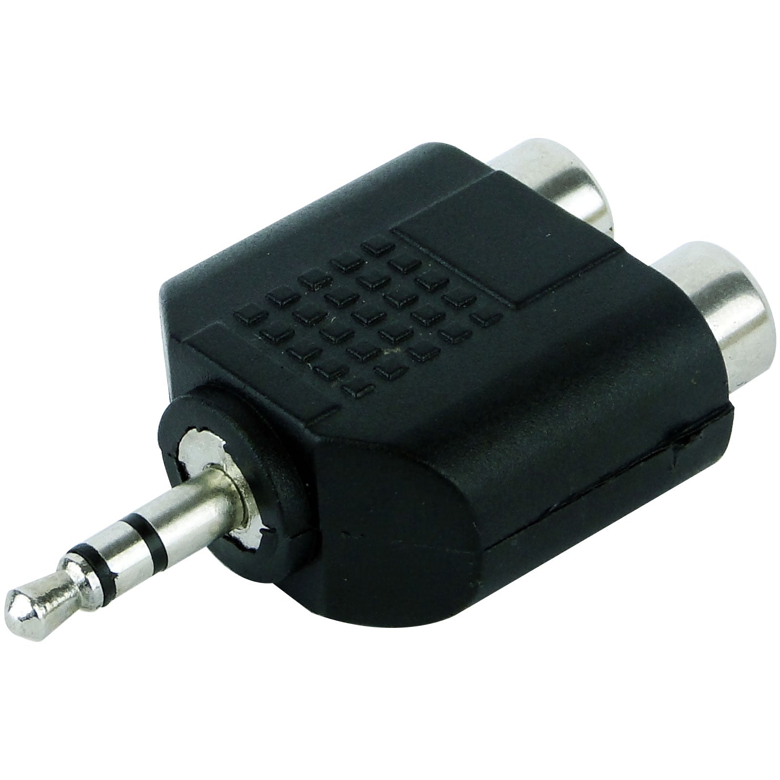 Zxtech 2 Pack of Mini Juck Plug to 2 Phono Socket Adaptor | MO4233N