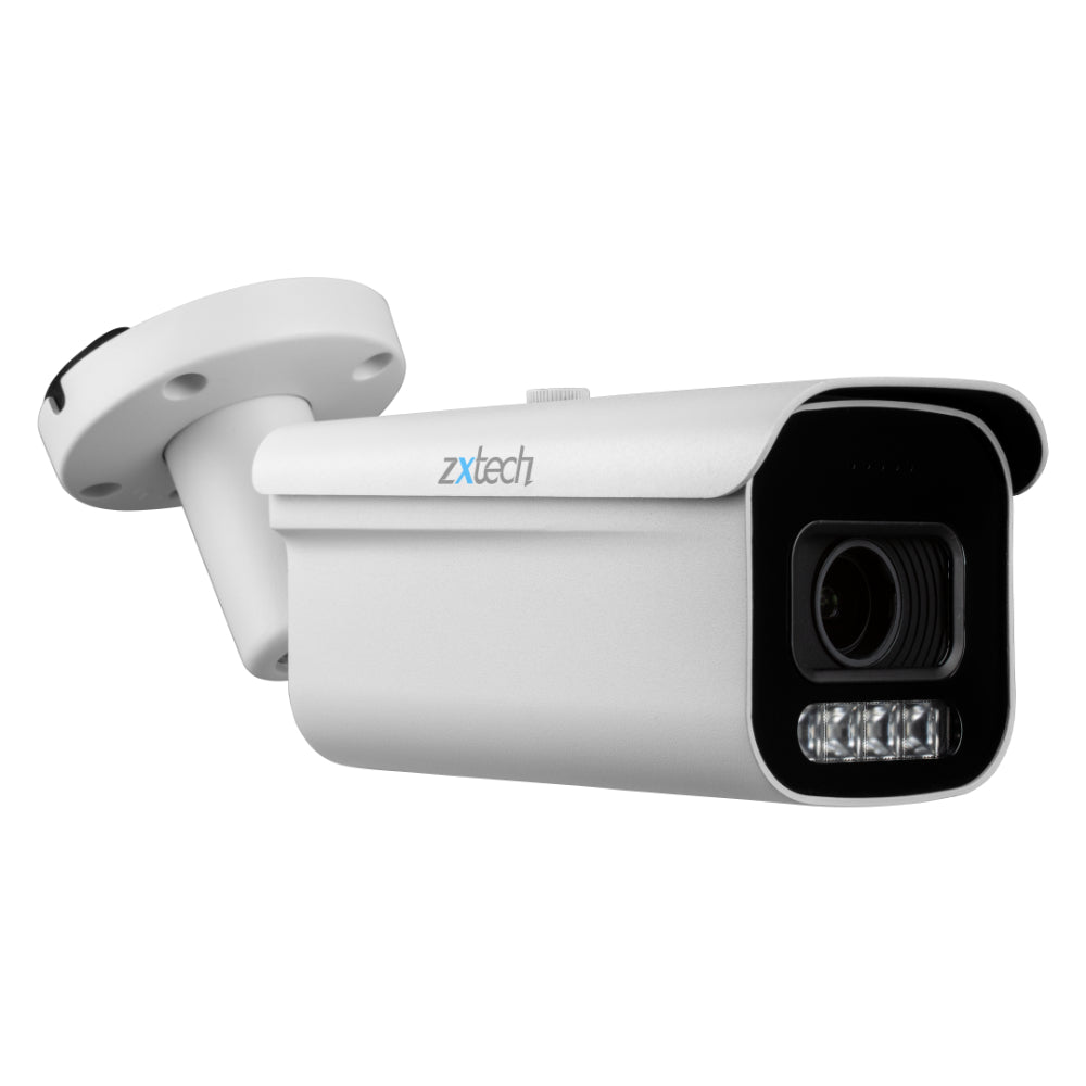 Zxtech 4K 8MP Bullet Auto Zoom PoE IP CCTV AI Camera | Face Recognition 60M IR