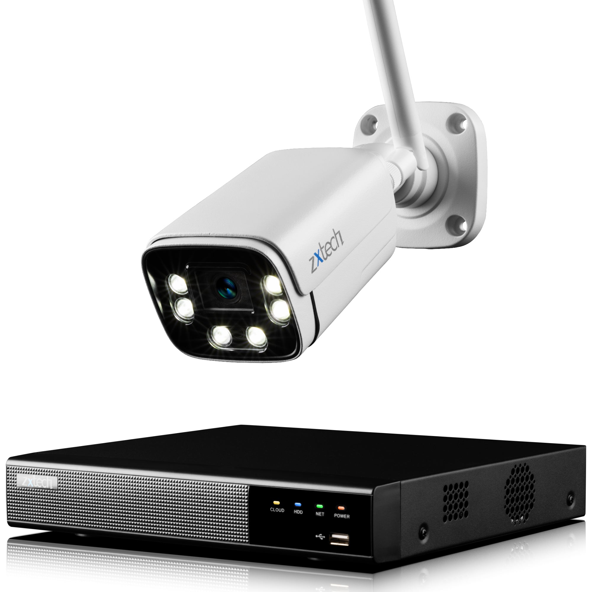 Zxtech 5MP/8MP/4K Wireless CCTV System - 1x WiFi Security Camera Outdoor 2-Way-Audio Night Vision 9CH Sony Starvis  | WF1A9Y