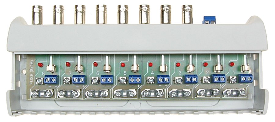 FUSED 12V DC POWER AND VIDEO DISTRIBUTOR